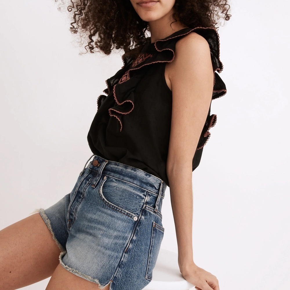 MADEWELL relaxed denim shorts medium blue wash size 29
